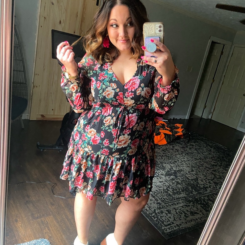 Floral V-Neck Dress